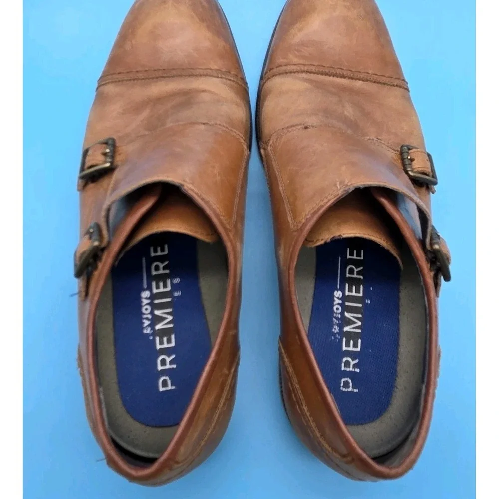 Cole Haan Grand Harrison Double Monk Strap Brown Shoes Men's Size 10.5
